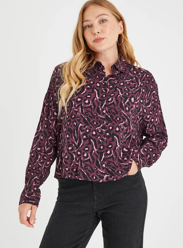 Amethyst Leopard Print Relaxed Fit Shirt 22